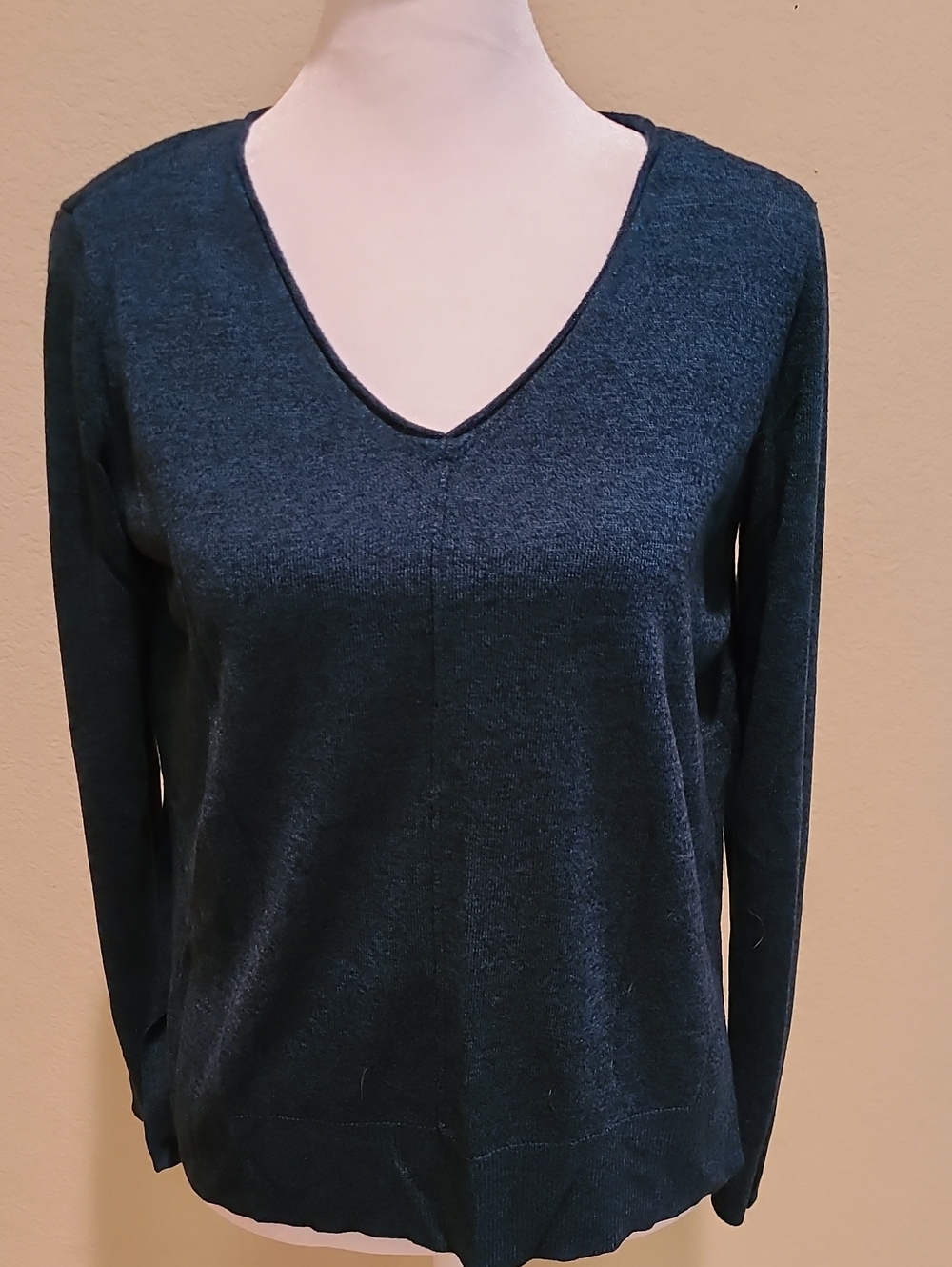 Apt 9 V-Neck Long Sleeve Sweater in Dark Teal Size PS